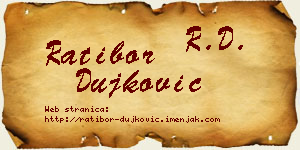 Ratibor Dujković vizit kartica